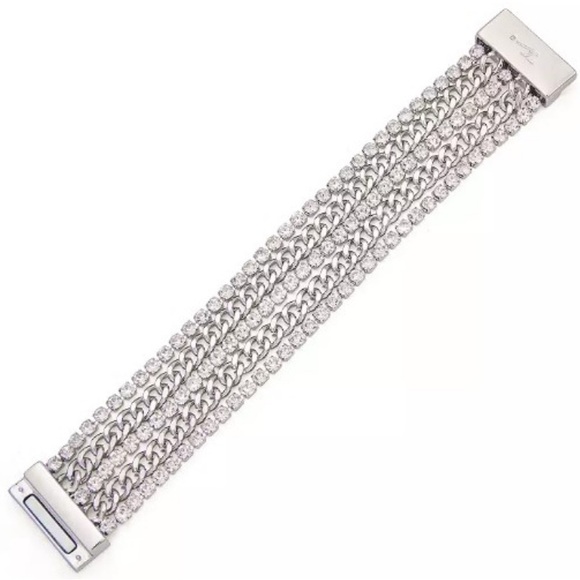 NWT🎧☕️LOW START💫🎀Simply Vera Vera Wang Silver Multi-Strand Bracelet - Picture 2 of 3